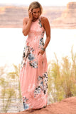Floral High Waist Maxi Dress