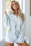 Floral Print White Knit Lounge Set