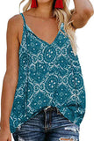 Spaghetti Strap Boho Printed Holiday Camisole