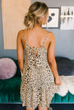 Tiered Leopard Babydoll Dress
