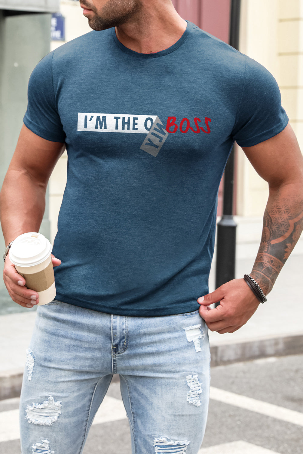 I'M THE ONLY BOSS Print Men T-shirt