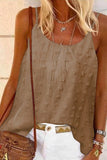 Spaghetti Straps Swiss Dot Textured Tank