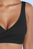 Ruched Criss Cross Self-tie Drawstring Bikini Set