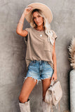 Pocketed Tee with Side Slits