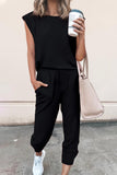Casual Knitted Sleeveless and Pants Set