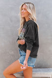 GOOD VIBES Graphic Pullover Sweatshirt