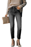 High Waist Ankle-Length Skinny Jeans