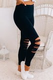 Cut-out Skinny High Waist Leggings