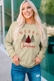 Leopard Plaid Tree Graphic Christmas Sweatshirt