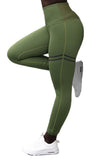 Army Green Running Gym High Waist Sport Yoga Fitness Leggings