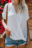 Rusty Crepe Drape Blouse
