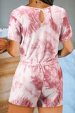 Pocketed Tie Dye Knit Romper