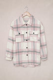 Plaid Print Pocket Women Shacket