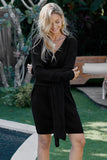 Dont Let Me Go Tie Sweater Dress