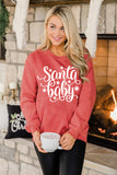 Santa Baby Graphic Print Pullover Sweatshirt