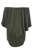 Plus Size Multiple Dressing Layered Dark Blue Mini Poncho Dress