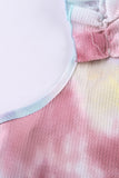 Tie Dye Ruffled V-Neck Tank