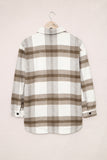 Plaid Print Pocket Women Shacket