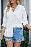 Textured Buttons Pocketed Shirt