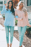 Striped Buttons Closure Long Sleeve Shirt