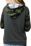 Zebra Print Patchwork Hoodie with Kangaroo Pocket