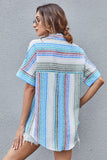 Happier With You Striped Button Top
