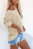 Cool Breeze Cotton Cold Shoulder Sweater