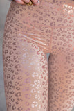 Metallic Leopard Yoga Leggings