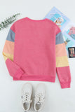 Colorblock Long Sleeve Pullover Sweatshirt