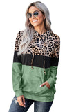 Leopard Tie Dye Colorblock Hoodie