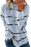 Stripe Tie Dye Cowl Neck Hoodie