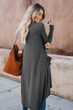 Selected Button Pocketed High Low Cardigan
