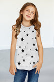 Star Print Little Girl Tank