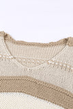 V-neck Knitted Lantern Sleeve Pullover Sweater