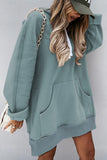 Kangaroo Pocket Oversized Hoodie with Slits