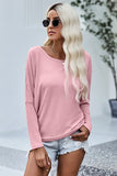 Batwing Sleeve Ribbed Top
