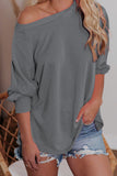 Plain Relaxed Fit Crew Neck Pullover Sweatshirt