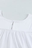 Keyhole Back Ruffled Sleeveless Top