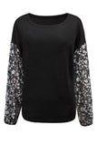 Blossom Contrast Swiss Dot Knit Top