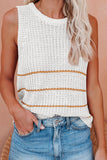 Knit Tank Top with Stripes