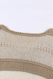 V-neck Knitted Lantern Sleeve Pullover Sweater