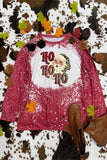Ho Ho Ho Father Christmas Bleached Print Sweatshirt