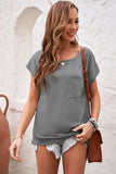 Pocketed Tee with Side Slits