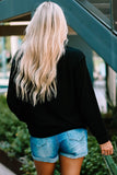Black Trick Or Treat Pumpkin Graphic Print Long Sleeve Top