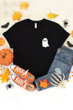 Halloween Ghost Print Short Sleeve Graphic Tee