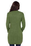 Multicolor Front Pocket and Buttons Closure Cardigan