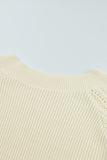 Plain Off Shoulder Knit Pullover Sweater