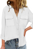 Turn-down Collar Pocketed Button Shirt