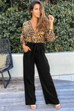 Kimono Top Belted Wide Leg Jumpsuit
