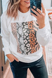 Crew Neck Animal Graphic Sweatshirt